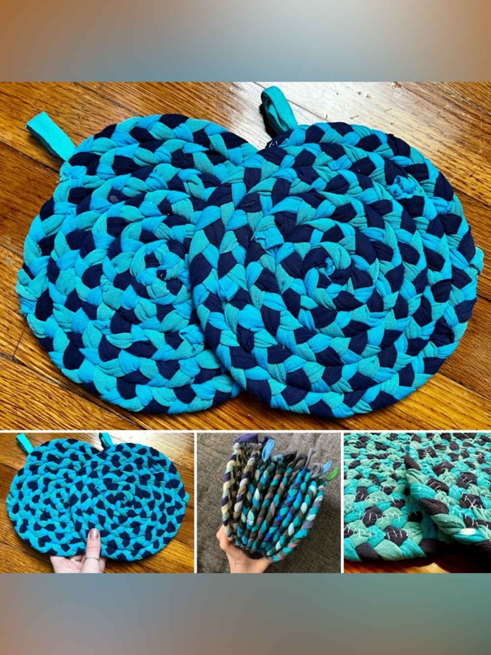 Braided Trivet Potholder Set of Two